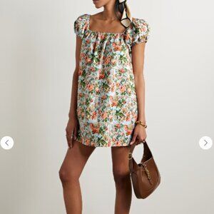 DÔEN Julie floral-print cotton-poplin mini dress - NWOT